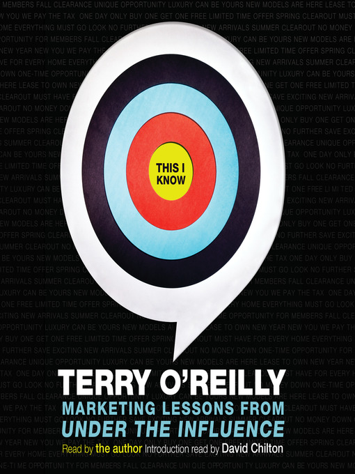 Title details for This I Know by Terry O'Reilly - Available